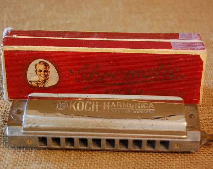 Vintage Koch Chromatic Harmonica Mouth Organ, Made in Germany With
