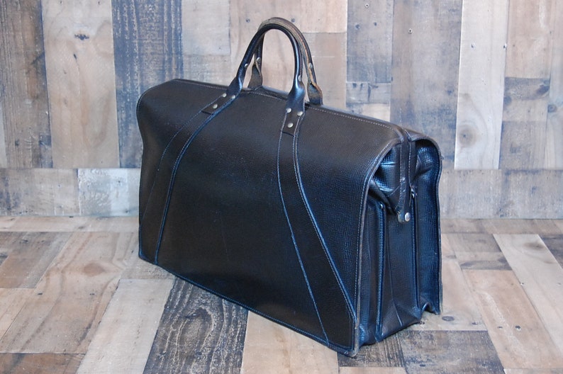 Vintage Military Leather Briefcase Large Military Issue Etsy