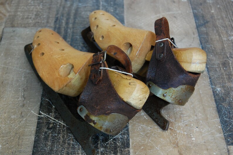 Patins à Glace Vintage Merkur – Chaussures à Glisser Pour L'hiver, Occasion