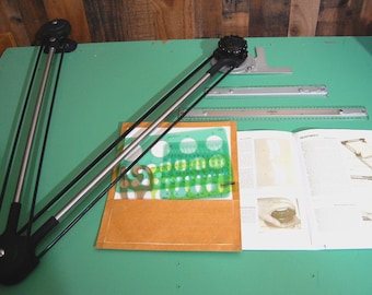 Máquina de dibujo vintage, Vemco, máquina para diestros, tamaño completo, restaurada, excelente estado, 2 escalas como nuevas de 12" y 18", ENVÍO GRATIS