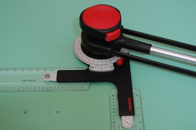 Vintage Drafting Machine Vemco Rare Left Hand Machine Etsy