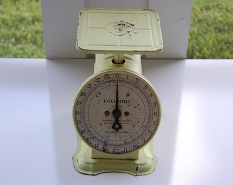 Vintage Flanders Family Kitchen Scale, 25lb kitchen scale, vintage metal kitchen scale, vintage kitchen decor, vintage home, Free Shipping