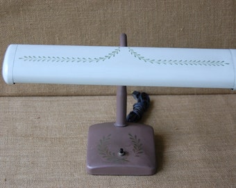 Vintage Industrial Desk Lamp, Metal Flower Decor Desk Lamp, Tanker Desk Light, Free Shipping