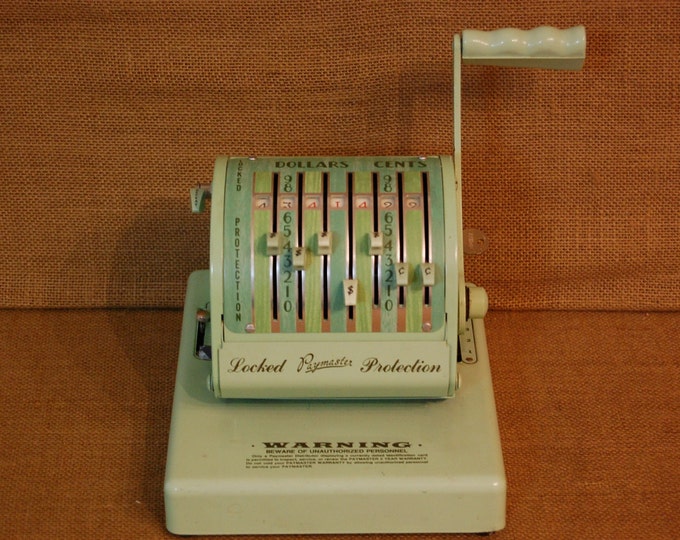 Vintage Paymaster Check Writer, Vintage Check Printing Machine, All