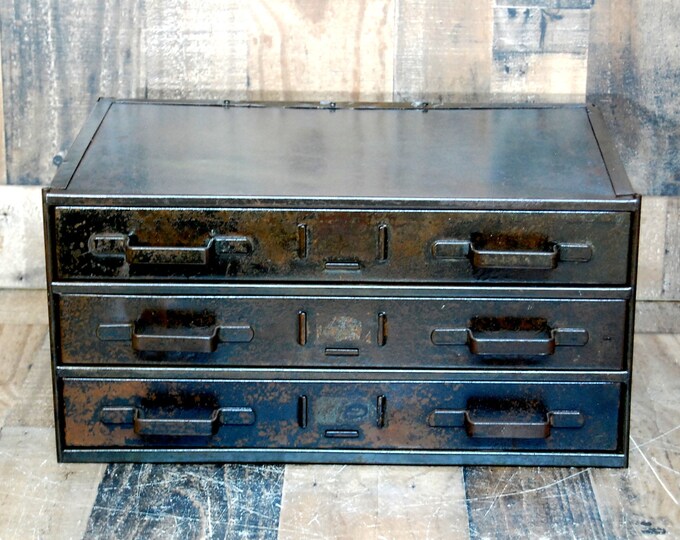Vintage Metal Parts Storage 1950's Heavy