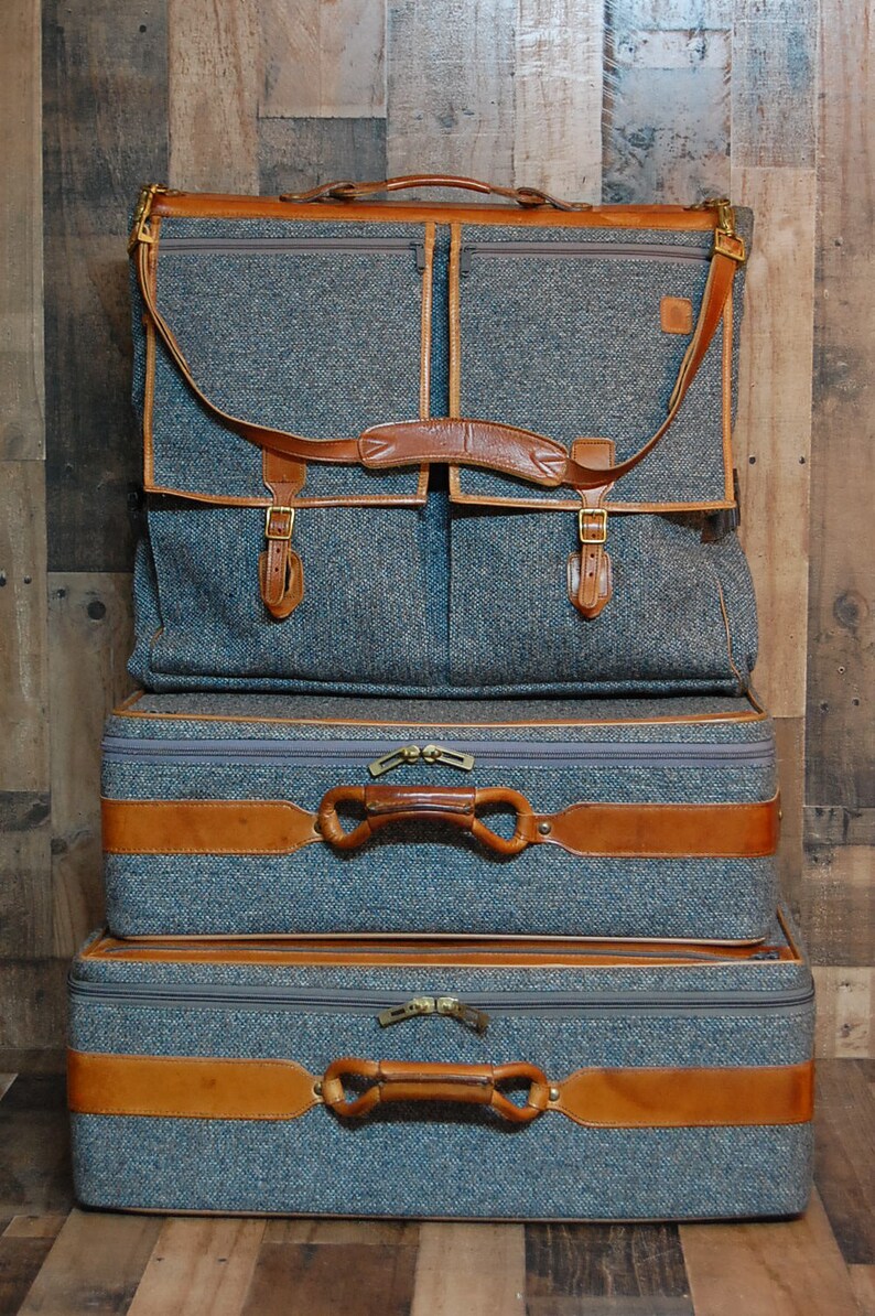 Vintage Hartmann three piece luggage set large suitcase Etsy