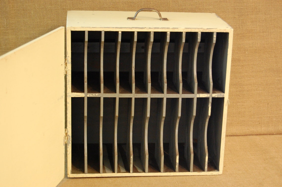 Vintage Yellow Storage Vintage Office Storage Etsy