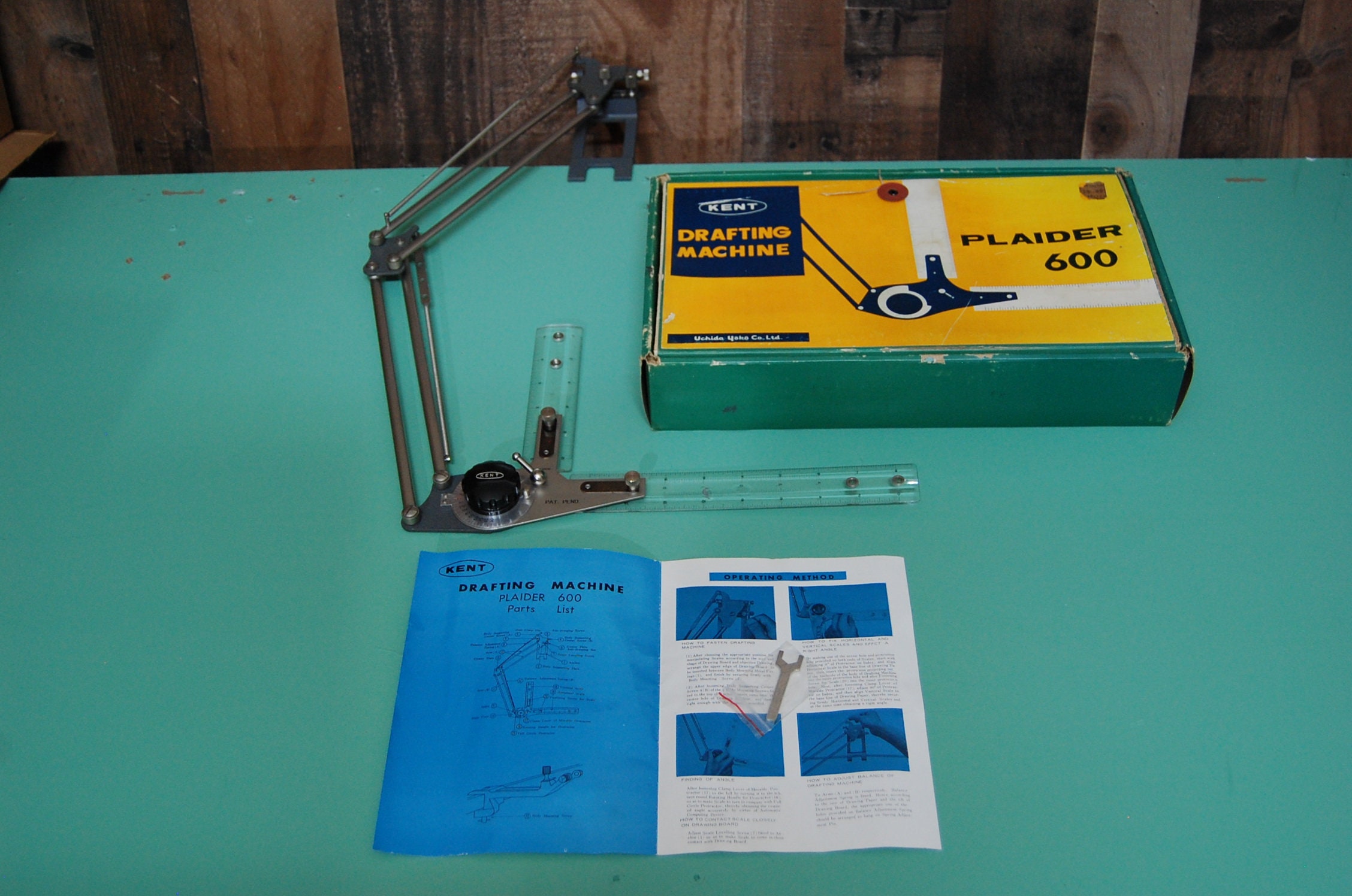 Vintage Drafting Machine, Alvin Plaider 600 Drafting Machine, 2 Drafting  Scales, Owners Manual and Original Box, Excellent, FREE SHIPPING 