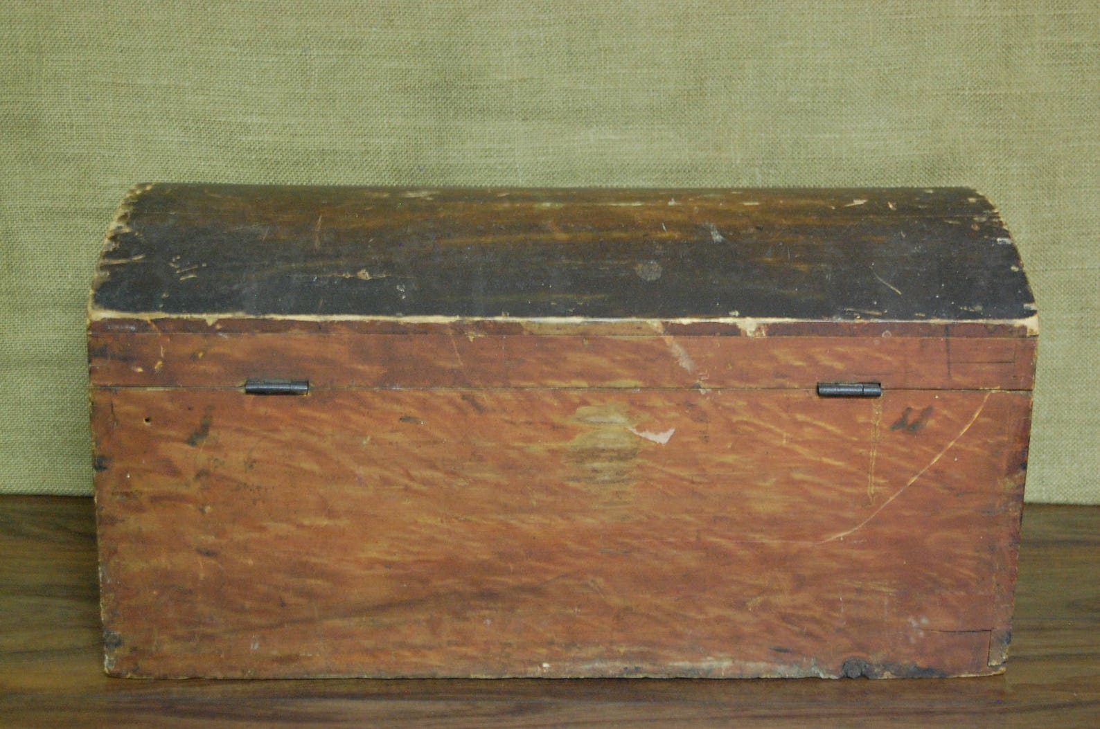 Vintage Dome Top Wood Chest, Vintage Hope Chest, Antique Keepsake Chest