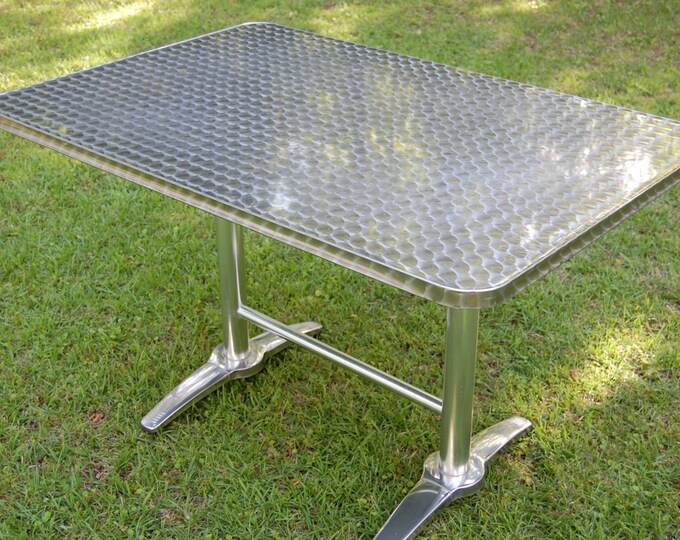 Vintage 1950s Kitchen Table, Dining Table, Desk, Industrial Table Metal Legs and Base - Etsy