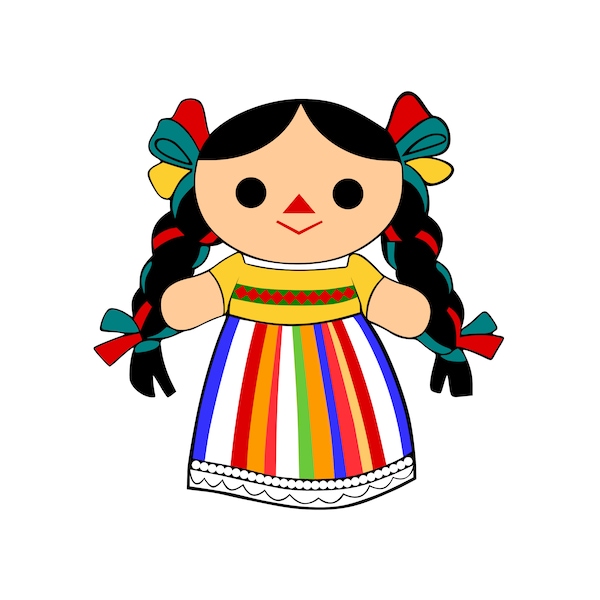 Mexican Maria Rag Doll SVG File