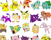 Pokemon SVG File-Various Characters