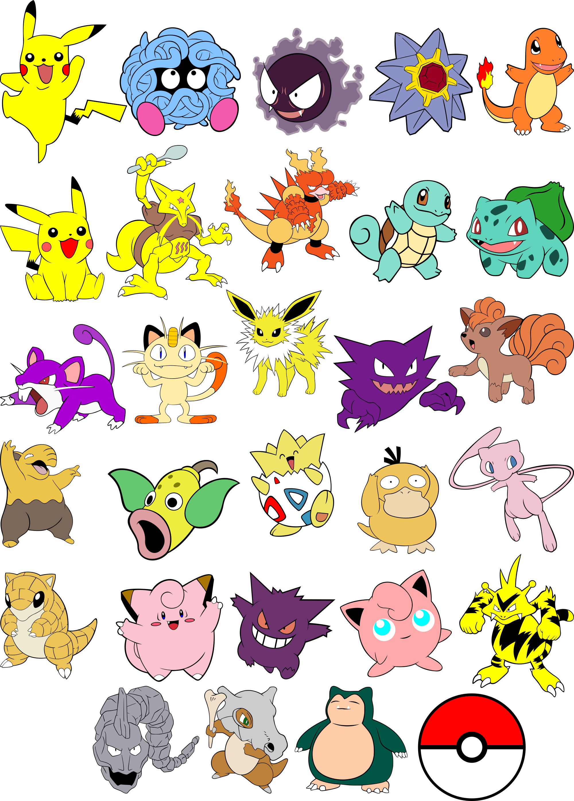 Pokemon SVG File-various Characters 