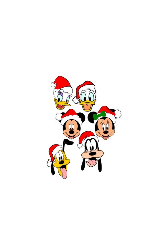 Buy Mickey Mouse and Friends Christmas Head SVG File Online in India - Etsy