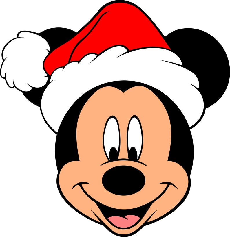 Download Mickey Mouse and Friends Christmas Head SVG File | Etsy