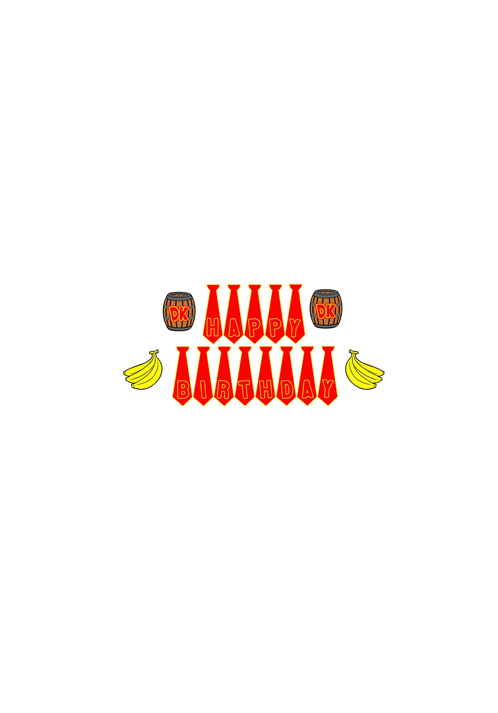 Donkey Kong Tie Inspired Banner SVG File