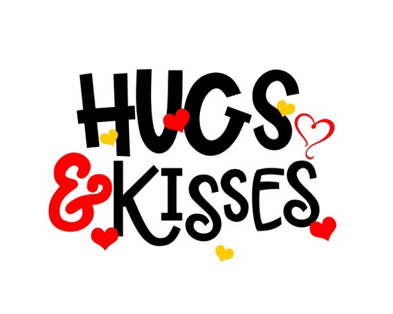 Hugs and Kisses SVG File | Etsy