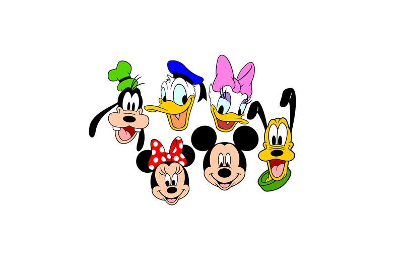 Mickey & Friends SVG File Etsy