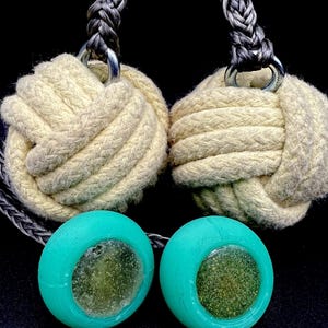 Pair of 2 Classic Monkey Fist Fire Poi