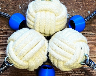 Set of 3 Classic Monkey Fist Fire Poi