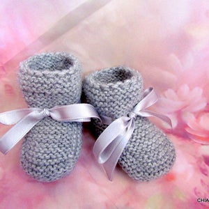 Unisex baby booties/knitted baby booties/photo prop booties/baby boots/ baby slippers/christening booties/baby shower gift/Ugg booties image 5