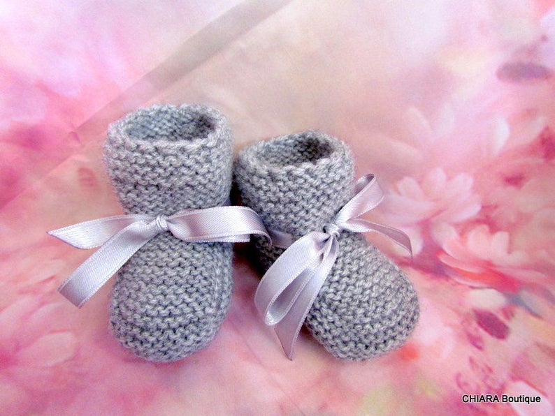 Unisex baby booties/knitted baby booties/photo prop booties/baby boots/ baby slippers/christening booties/baby shower gift/Ugg booties image 5