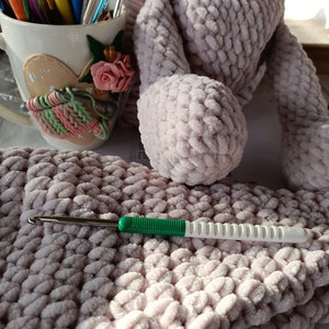 crochet plush bunny toy, little cute bunny amigurumi,handmade gift,soft plush toy, perfect gift image 7