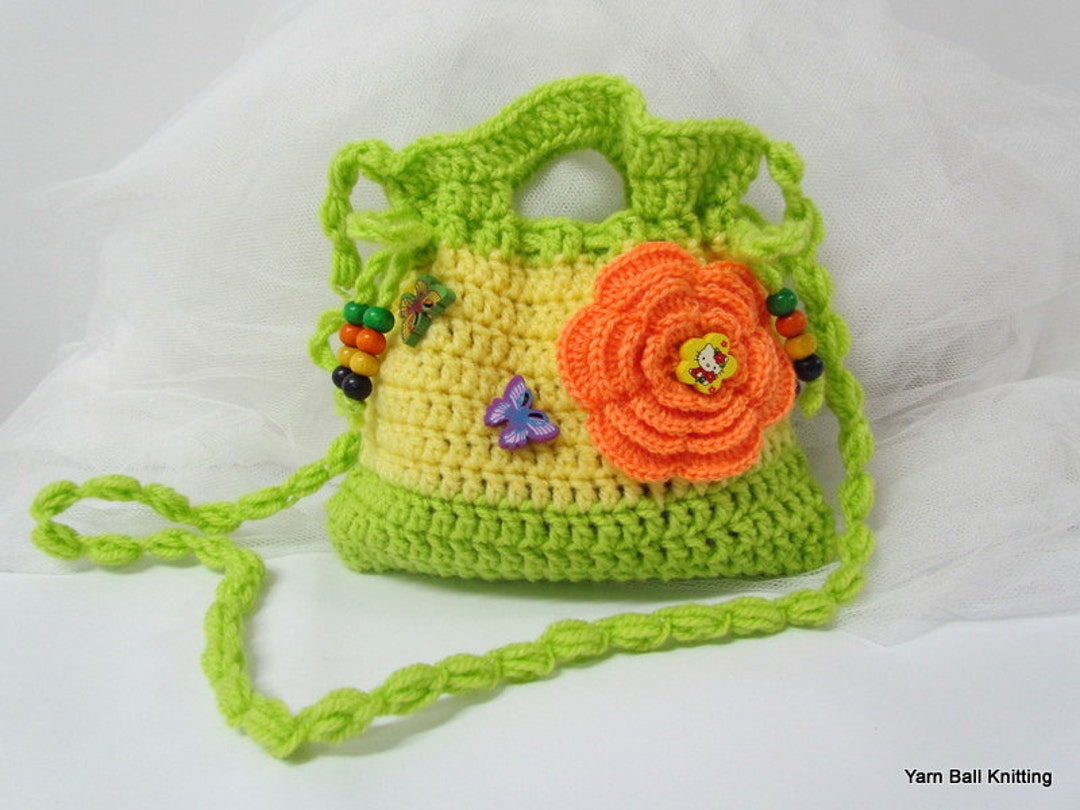 Small Crochet Purse. Crochet Clutch. Children's Crochet - Etsy