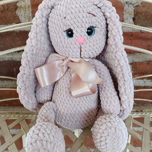 crochet plush bunny toy, little cute bunny amigurumi,handmade gift,soft plush toy, perfect gift image 6
