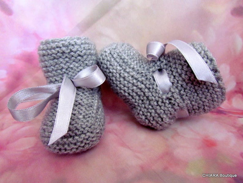 Unisex baby booties/knitted baby booties/photo prop booties/baby boots/ baby slippers/christening booties/baby shower gift/Ugg booties image 2