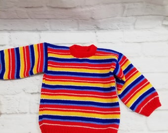 Halloween Buddi Sweater, Buddi , hand-knitted sweater CHUCKY Dolls "Good Guys", Kids shirt for child, sweater knitted