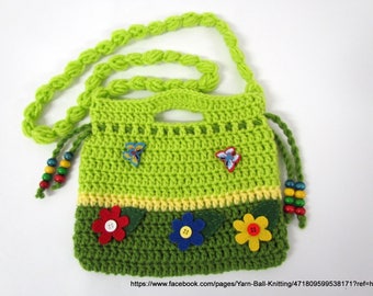 Purse, Small toddler purse crochet girls bag, girls crochet purse hook, purse crochet bag girls play purse small kids