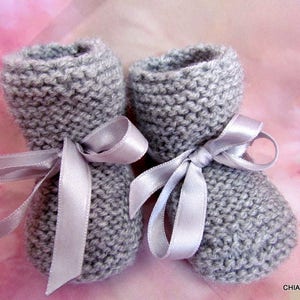 Unisex baby booties/knitted baby booties/photo prop booties/baby boots/ baby slippers/christening booties/baby shower gift/Ugg booties image 7