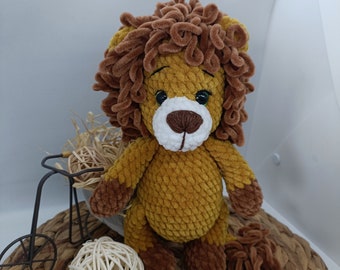 crochet plush lion toy, little cute lion amigurumi,handmade gift,soft plush toy, perfect gift