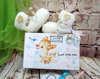 Pregnancy Announcement Grandparents, Baby Reveal,Pregnancy Box, Surprise Gift Box,Baby Booties, Grandparent Baby reveal, Baby Ugg boots