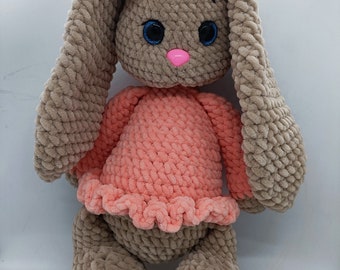 crochet plush bunny toy, little cute bunny amigurumi,handmade gift,soft plush toy, perfect gift