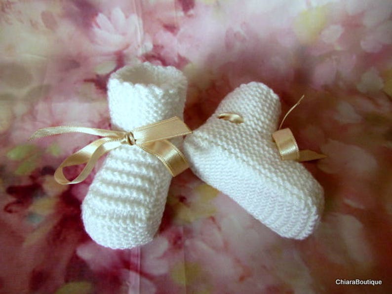 Unisex baby booties/knitted baby booties/photo prop booties/baby boots/ baby slippers/christening booties/baby shower gift/Ugg booties image 4