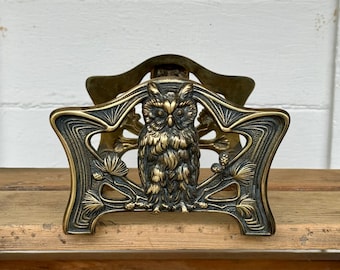 1920s Judd book ends ~ owl telescoping book rack ~ Judd bookends #9776 ~ rare bookrack ~ library antiques