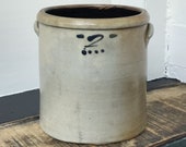 antique crock salt glazed crock with great color 2 gallon pickle crock stoneware crocks pickling crocks farmhouse antiques
