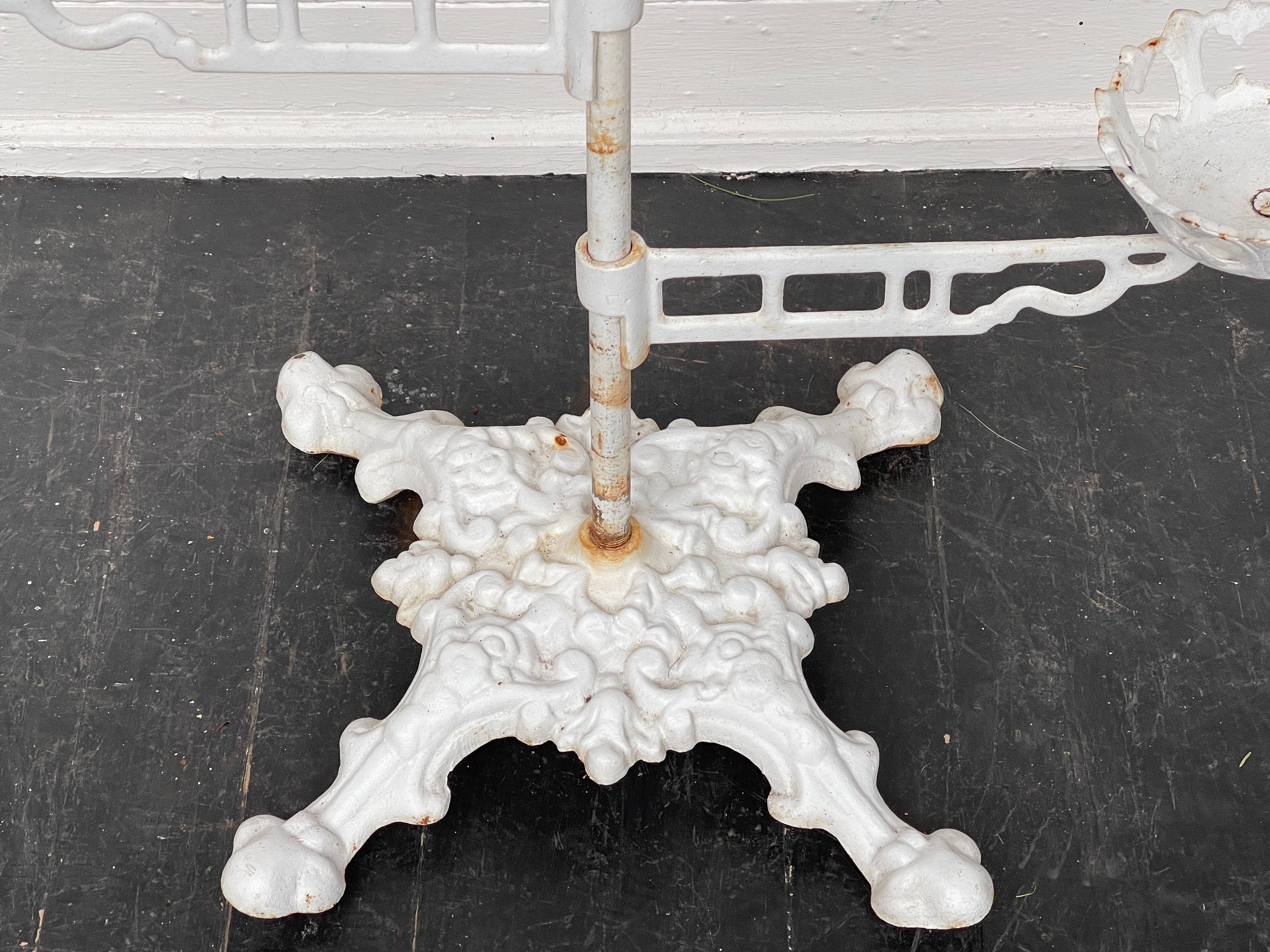 Antique cast iron plant stand swing arm stand cast iron Etsy