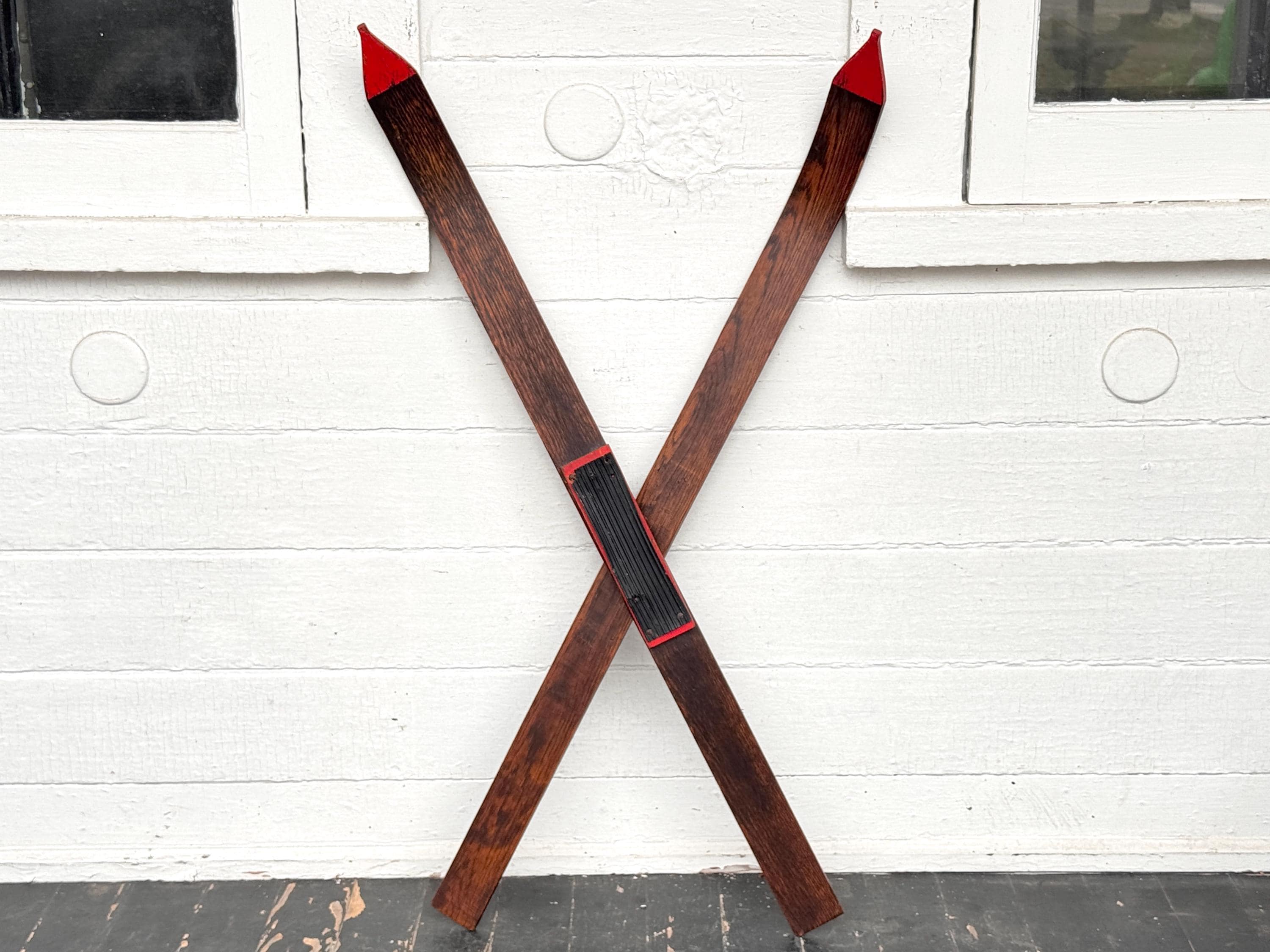 Antique kids wooden skis - Etsy 日本