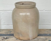 antique crock 6 quot early salt glazed crock 1800s crock handmade primitive antiques stoneware crocks farmhouse antiques