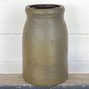 früher Tontopf ~ antiker salzglasierter Tontopf ~ authentische 1800er Tontopfvase ~ primitive Antiquitäten ~ originaler Konserventopf ~ vom Bauernhof