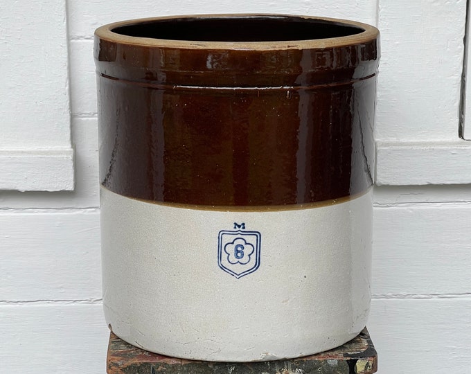 Antique Crock Mccoy Crock 6 Gallon Crock Pickle Crocks Nelson Mccoy