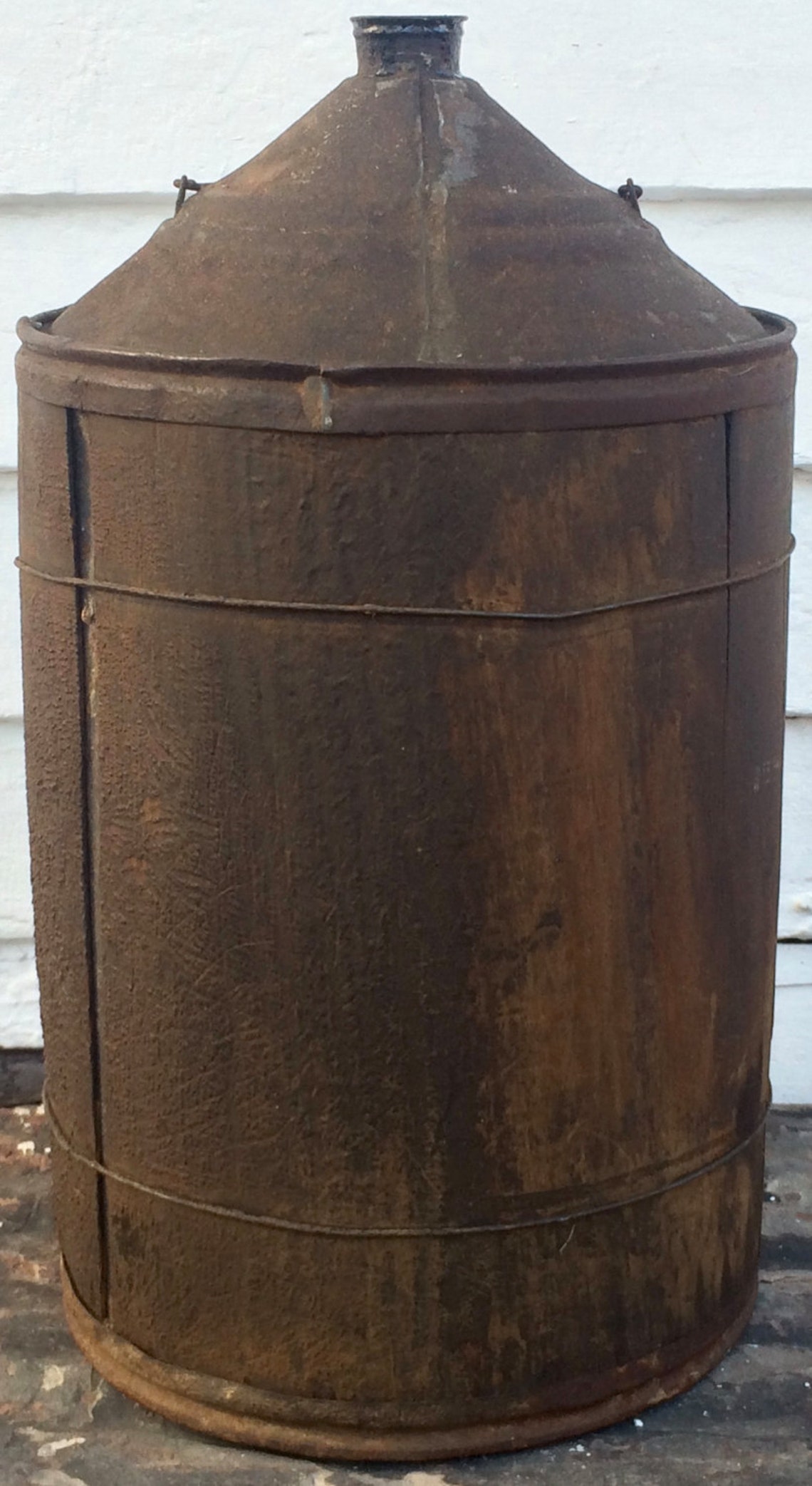 Primitive wood kerosene can 5 gallon antique railroad Etsy