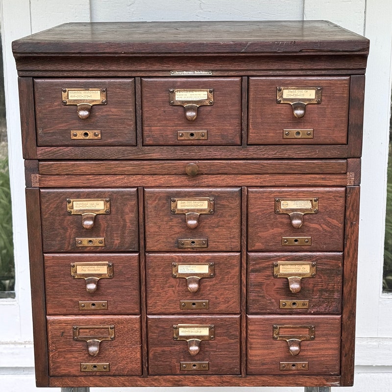 Library Card Catalog Etsy