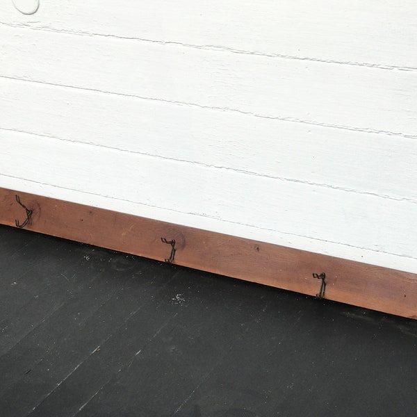 coat rack ~ authentic farmhouse coat rack ~ wood with original metal hooks ~ antique wood coat rack ~ wooden coat rack ~ farmhouse antiques