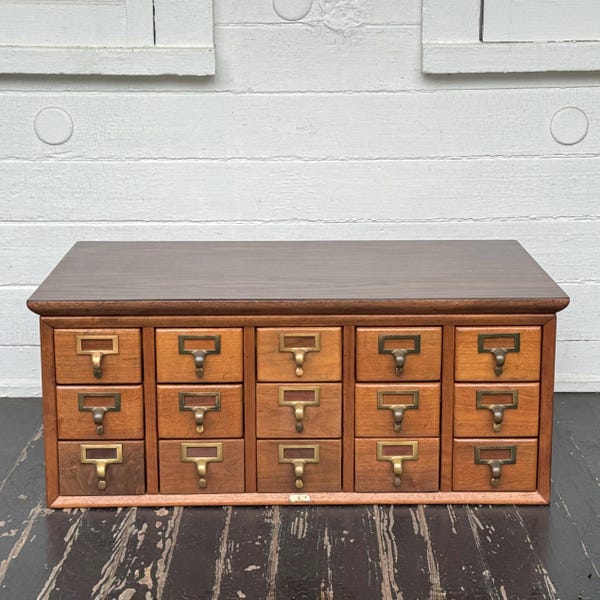 Card Catalog Table Etsy