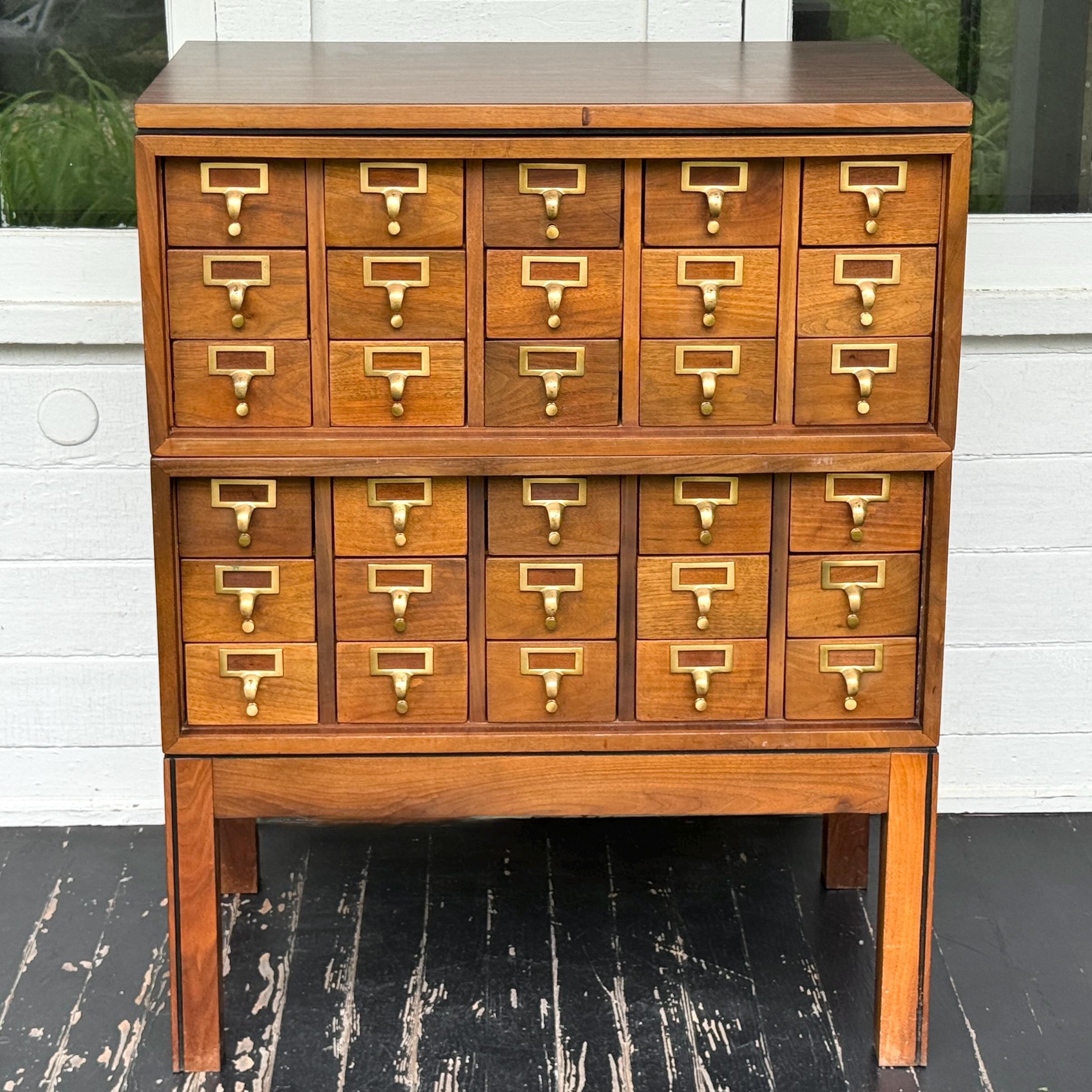 Reserved for Amanda *** library card catalog ~ 30 dovetailed drawers ~ wood cabinets with base & laminate top ~ original hardware ~ l Reserved for Amanda *** library card catalog ~ 30 dovetailed drawers ~ wood cabinets with base & laminate top ~ original hardware ~ l