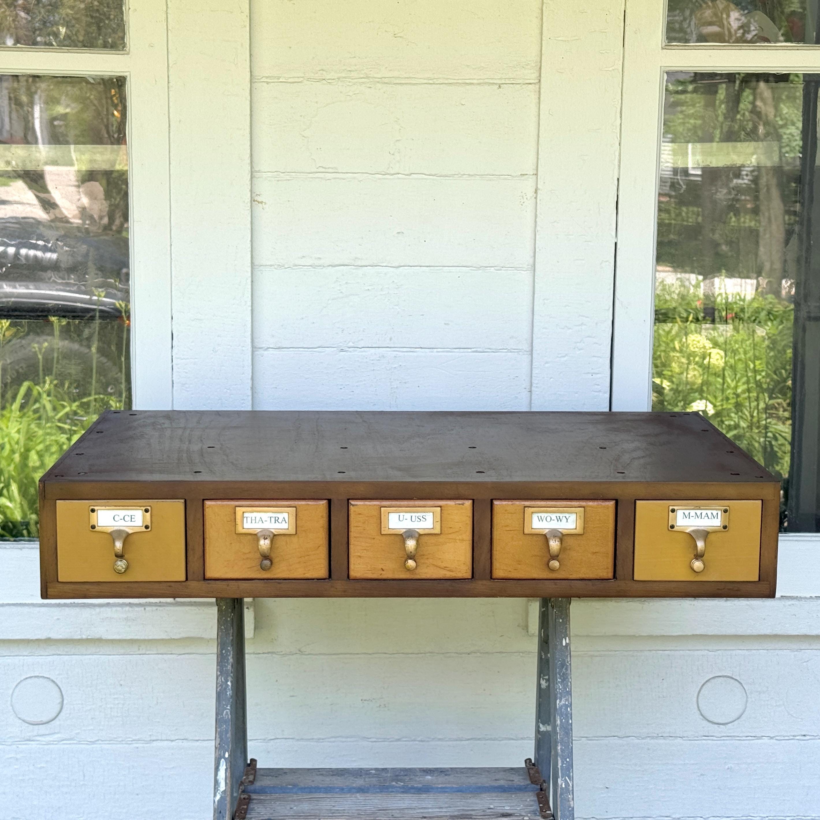 pokemon 151 card list secret rares Antique Card Catalog Index Cabinets (Each Sold Separately) – Portland Revibe main image 0